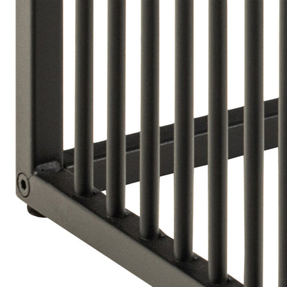 Sylvester Side Table in Black with Glass Top