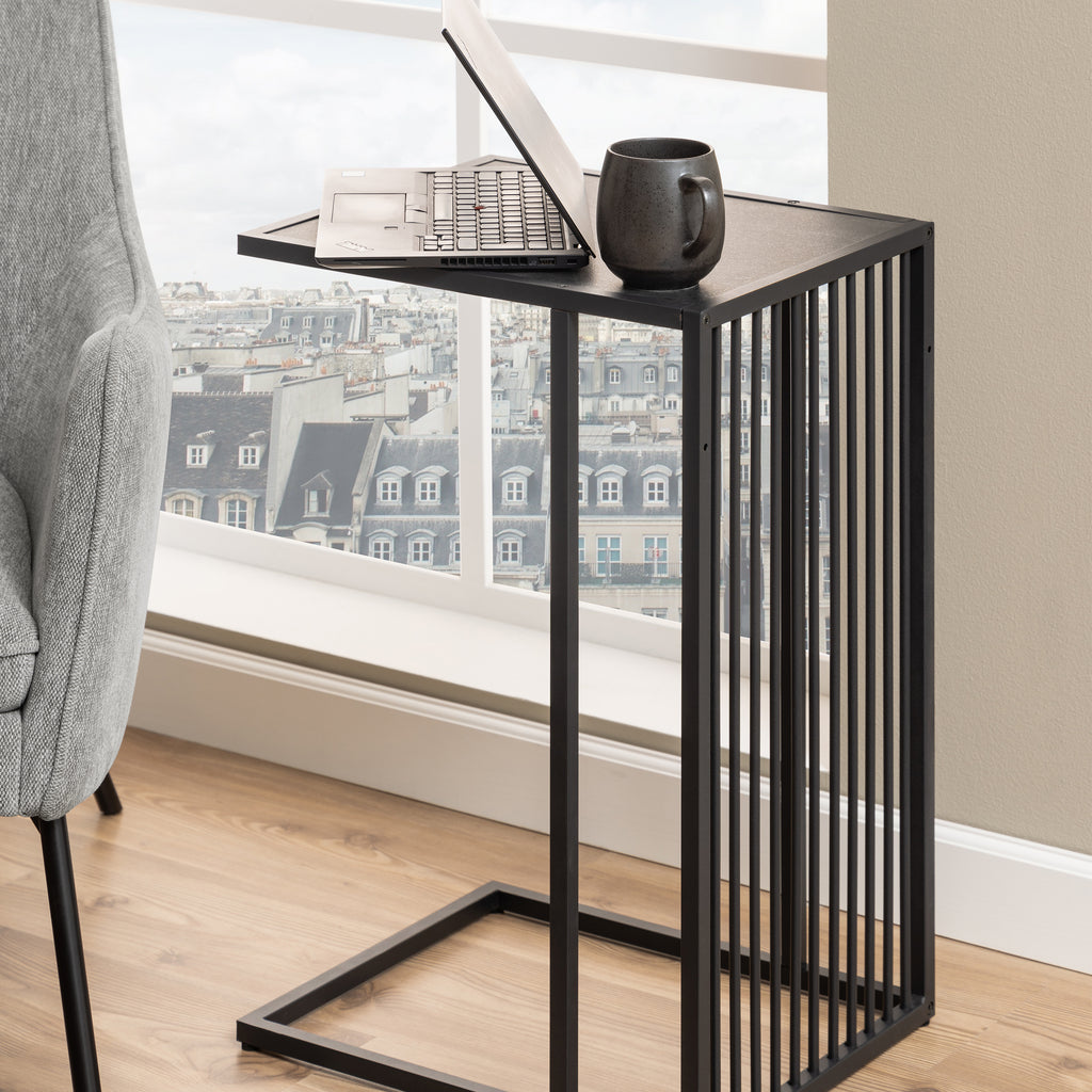 Sylvester Tall Side Table in Black