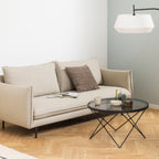 Cuxton Black Coffee Table with Smoked Glass Top