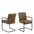 Valley Dining Table in Oak 120cm with 4 Adele Dining Chairs in Light Brown Fabric