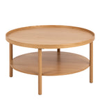 Bicester Round Coffee Table in Oak 80x42cm
