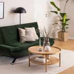 Bicester Round Coffee Table in Oak 80x42cm