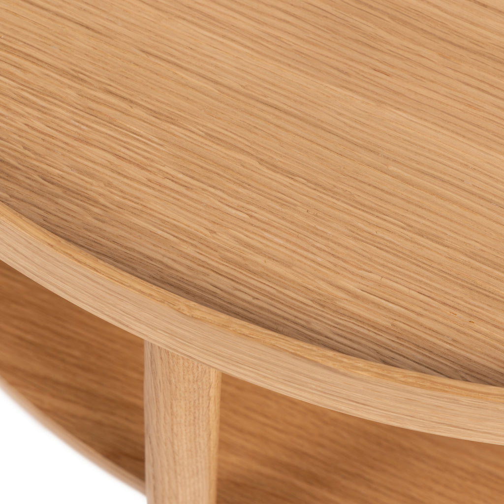 Bicester Round Coffee Table in Oak 80x42cm