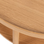 Bicester Round Coffee Table in Oak 80x42cm