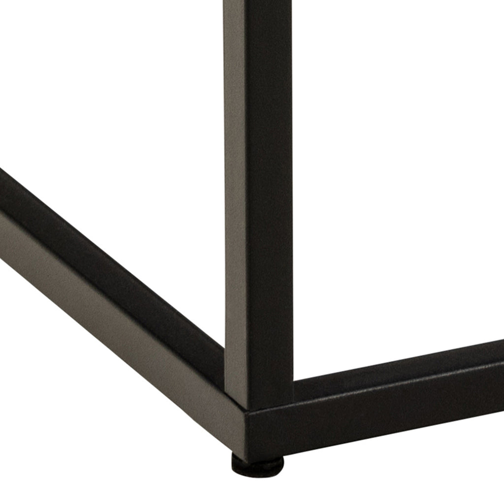 Barossa Coffee Table with Black Marble Marquina Top & Black Steel Base 40cm