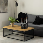 Sylvester Coffee Table in Black and Oak