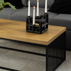 Sylvester Coffee Table in Black and Oak
