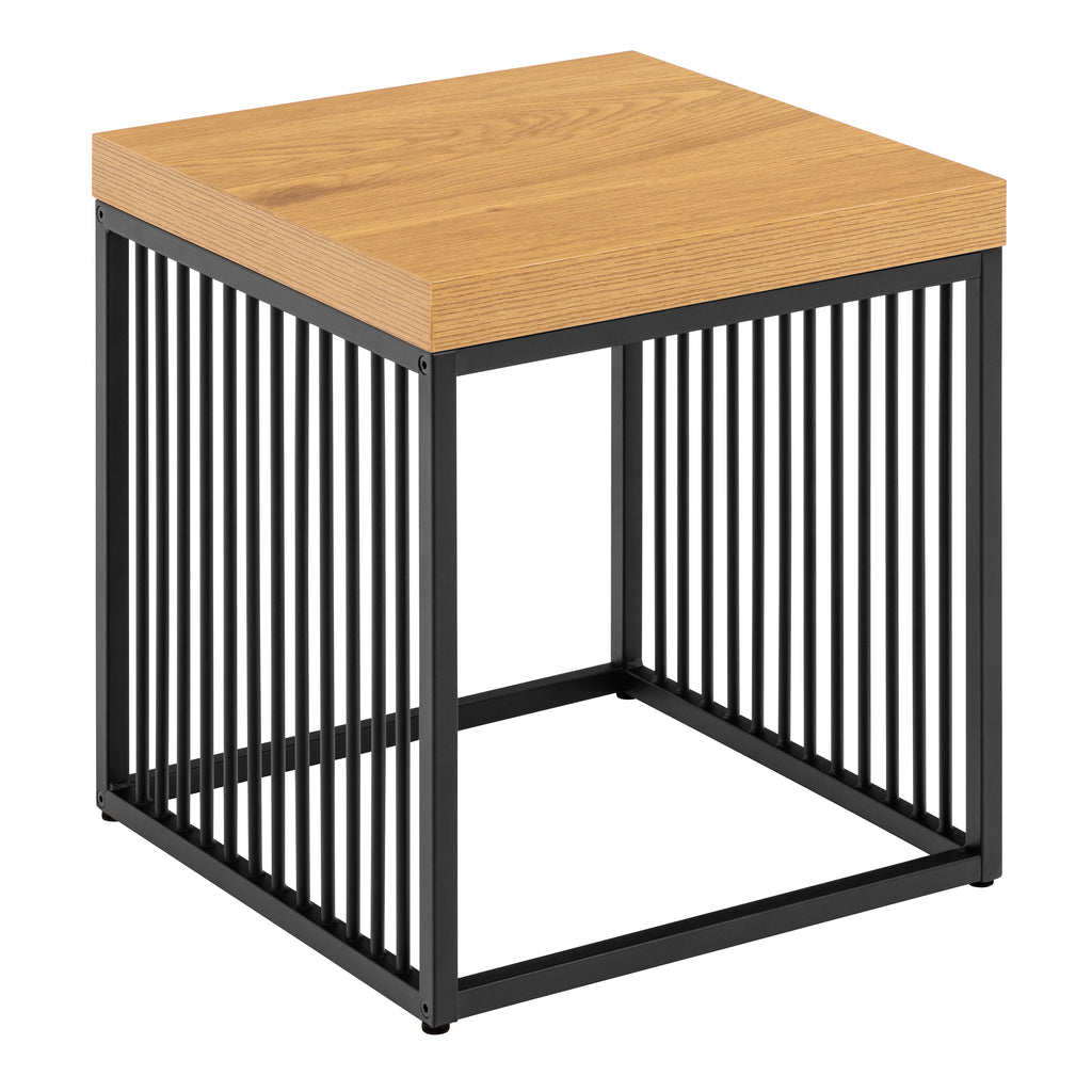 Sylvester Side Table in Black and Oak