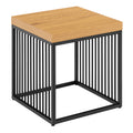 Sylvester Side Table in Black and Oak