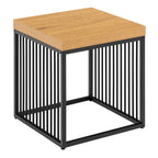 Sylvester Side Table in Black and Oak