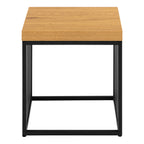 Sylvester Side Table in Black and Oak