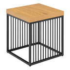 Sylvester Side Table in Black and Oak