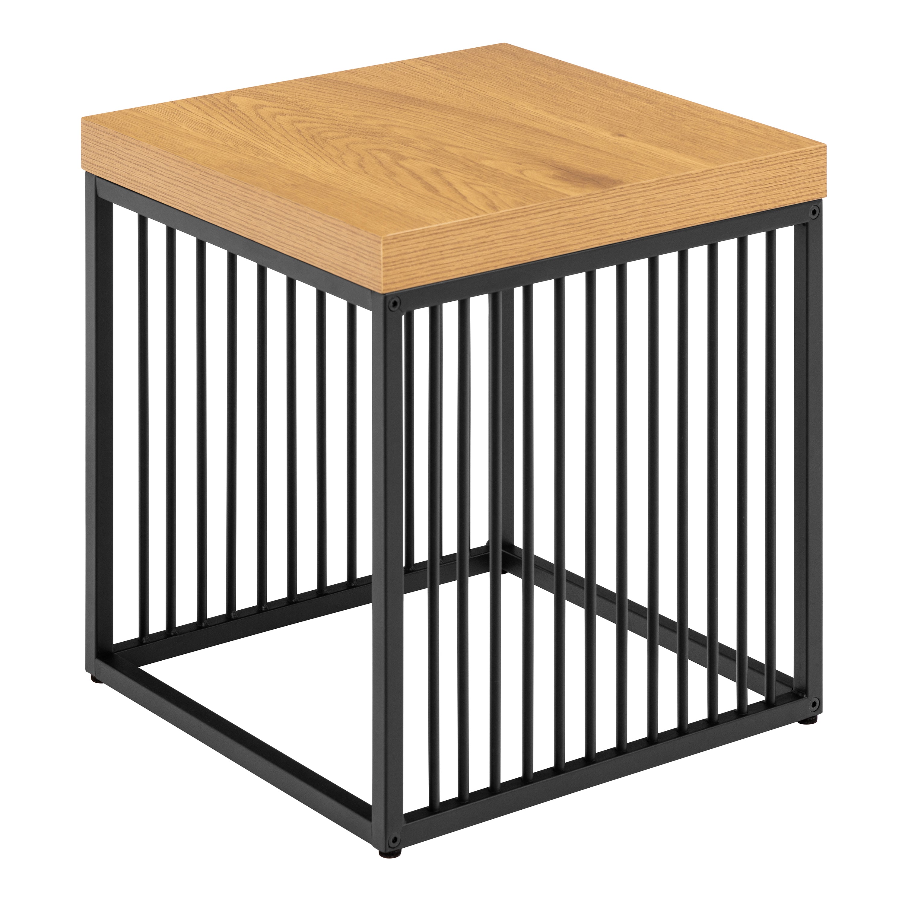 Sylvester Side Table in Black and Oak