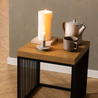 Sylvester Side Table in Black and Oak