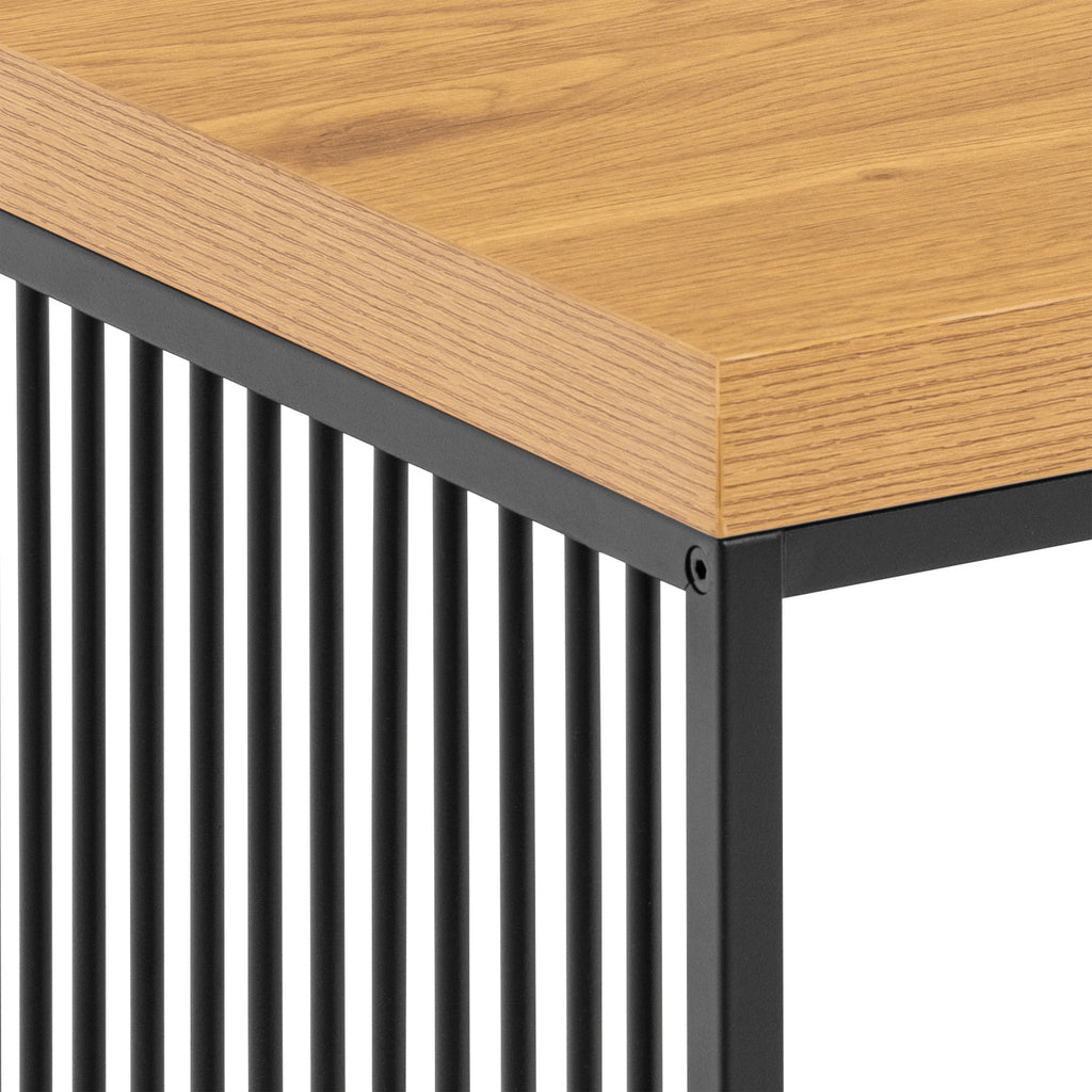 Sylvester Side Table in Black and Oak