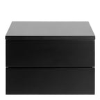 Avon Bedside Table with 2 Drawers in Black
