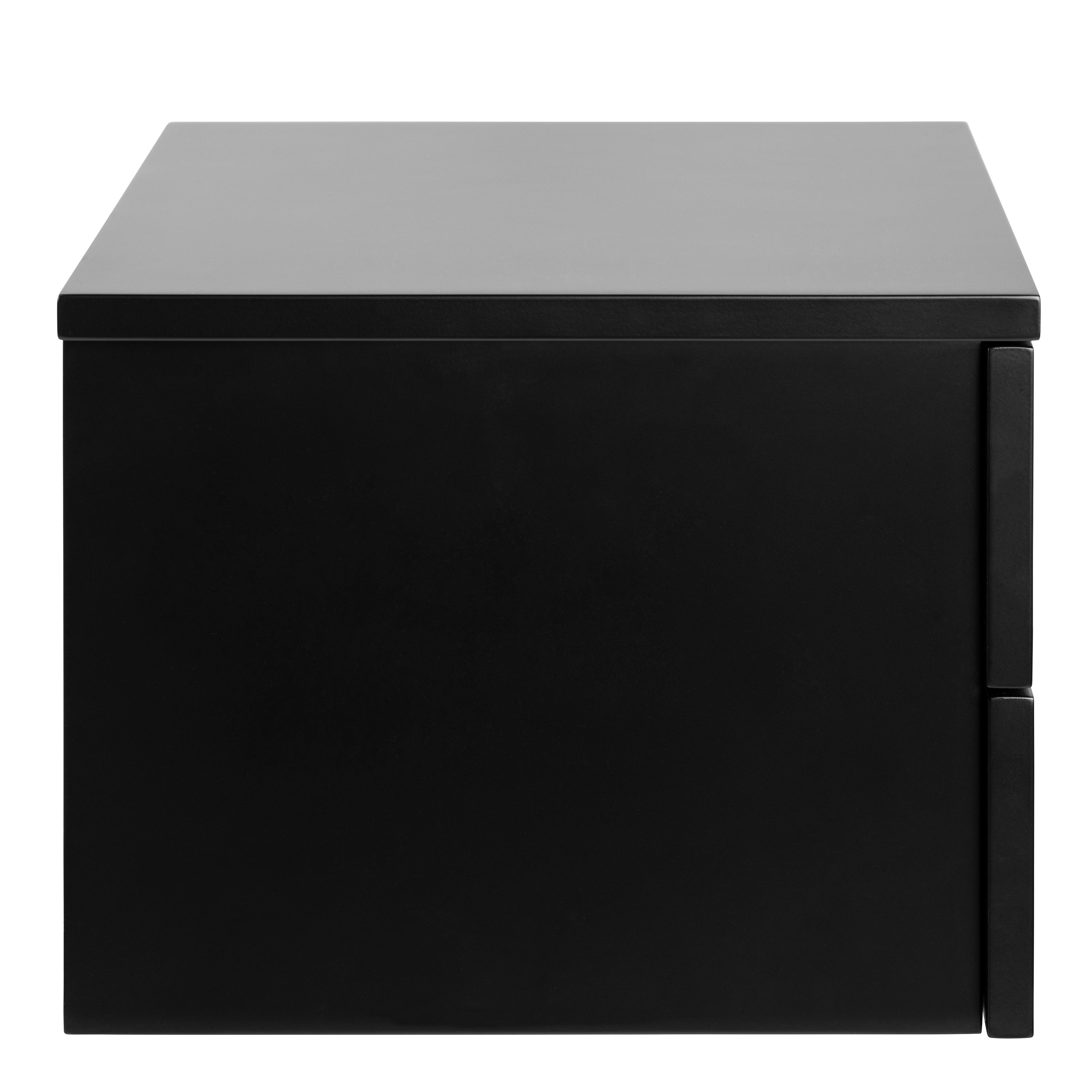 Avon Bedside Table with 2 Drawers in Black