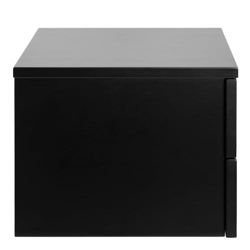 Avon Bedside Table with 2 Drawers in Black