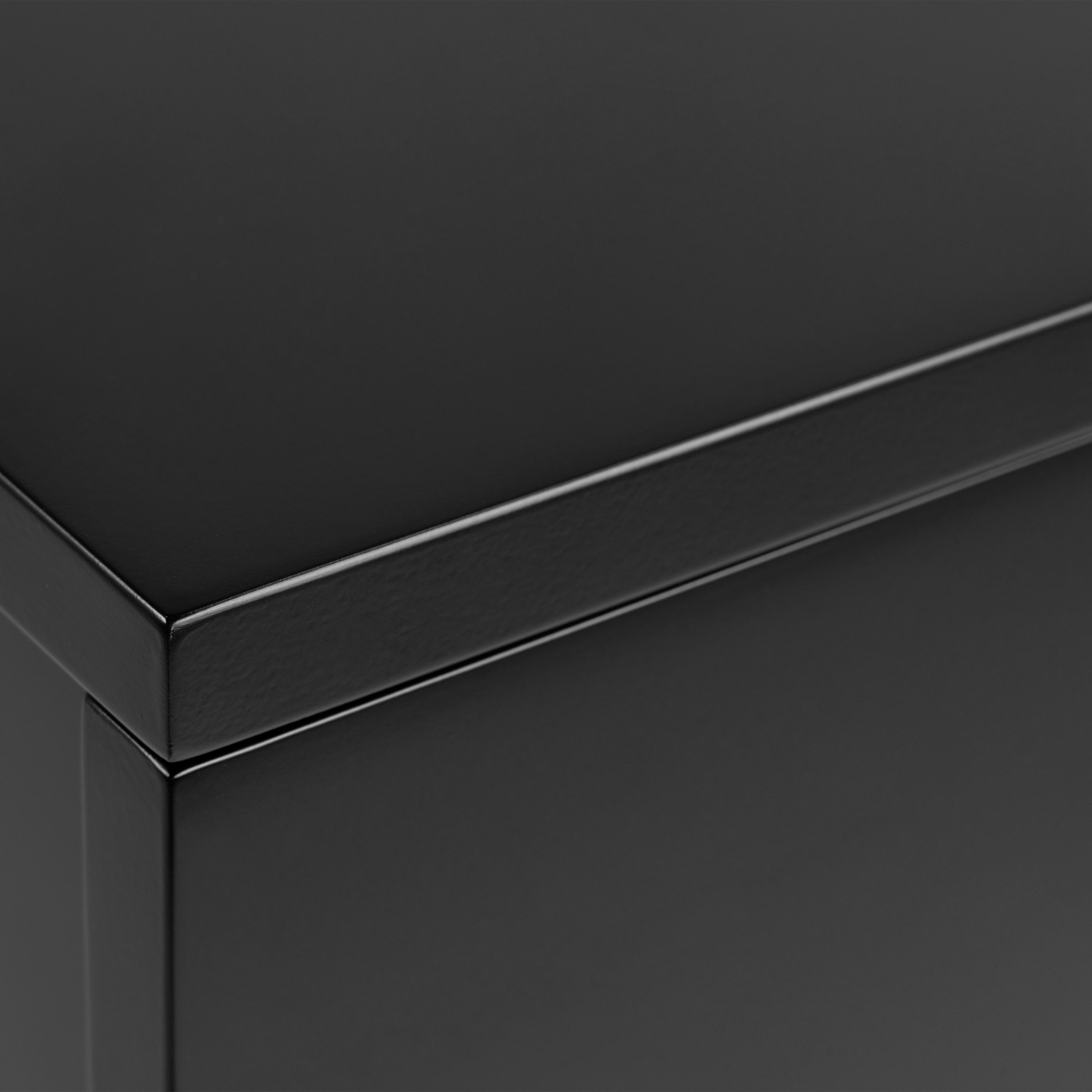 Avon Bedside Table with 2 Drawers in Black