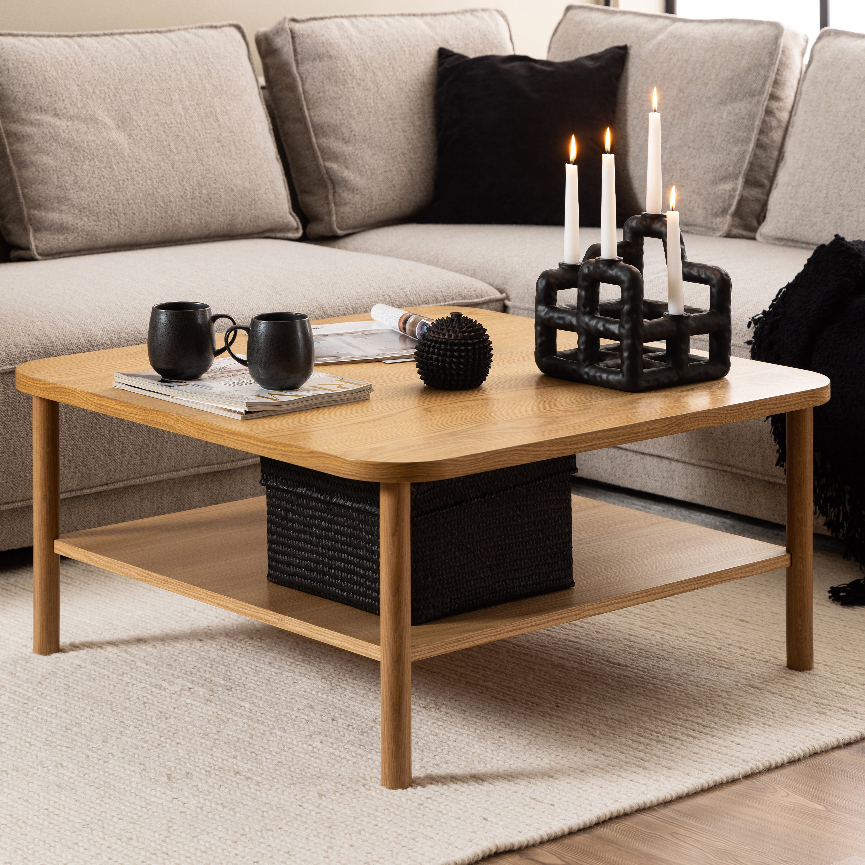 Bicester Square Coffee Table in Oak