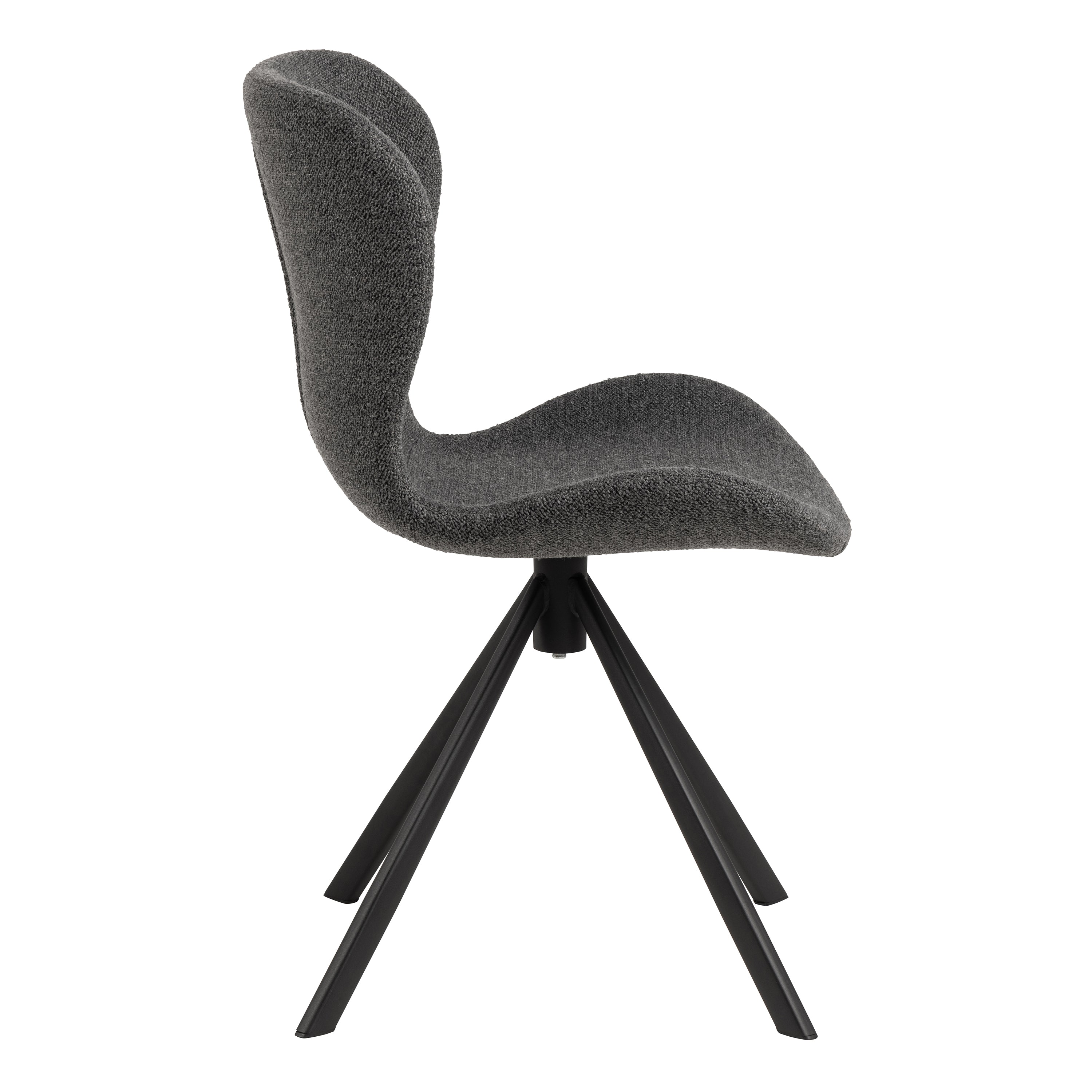 Matilda Swivel Dining Chairs in Grey Fabic Set of 2