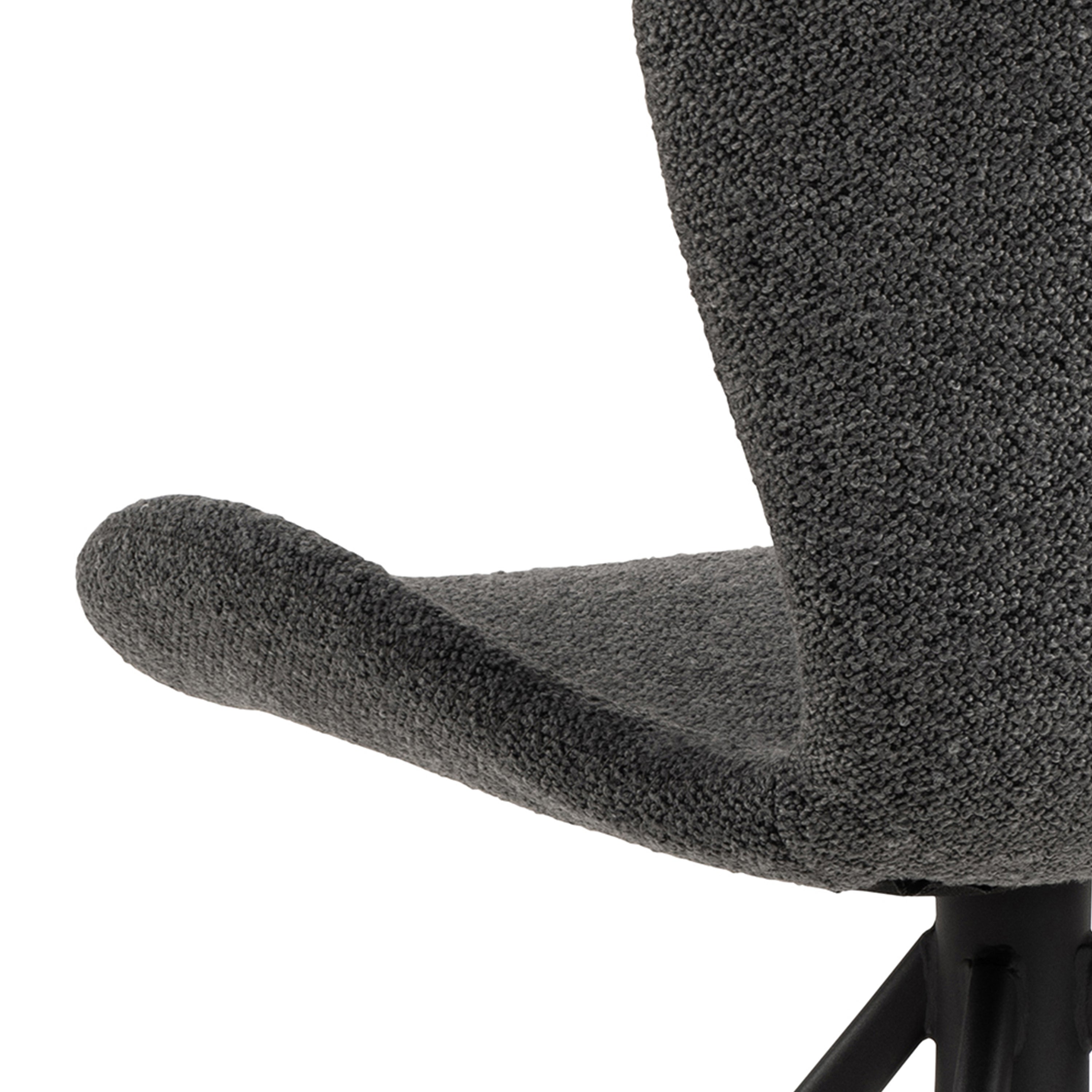 Matilda Swivel Dining Chairs in Grey Fabic Set of 2