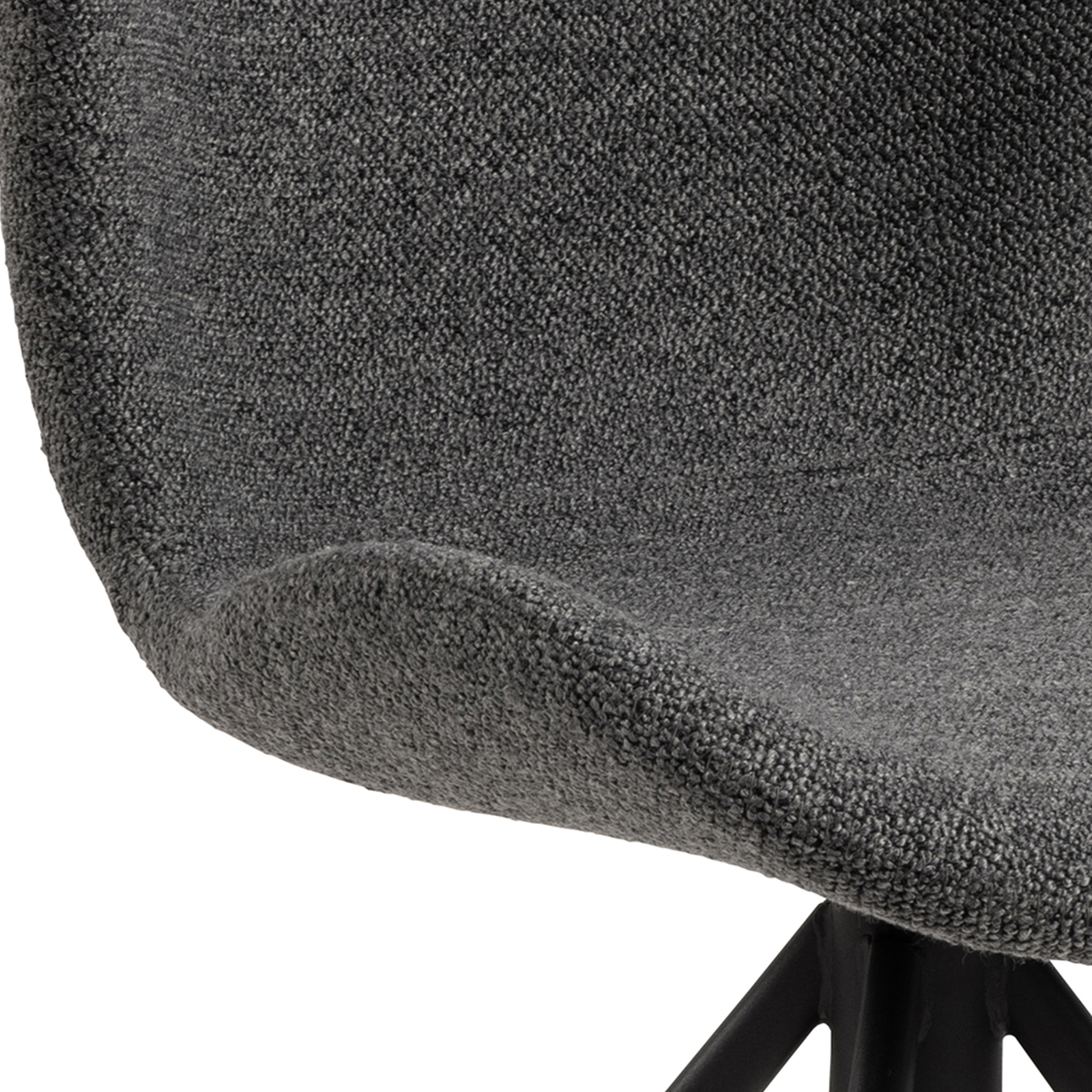 Matilda Swivel Dining Chairs in Grey Fabic Set of 2