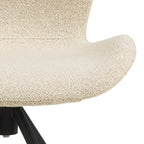 Matilda Swivel Dining Chairs in Cream Fabic Set of 2