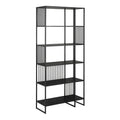 Sylvester Bookcase with 5 Shelves in Black