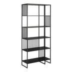 Sylvester Bookcase with 5 Shelves in Black