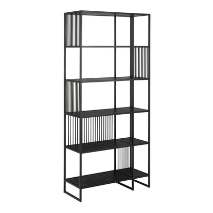 Sylvester Bookcase with 5 Shelves in Black