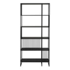 Sylvester Bookcase with 5 Shelves in Black