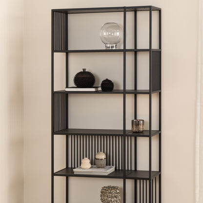 Sylvester Bookcase with 5 Shelves in Black