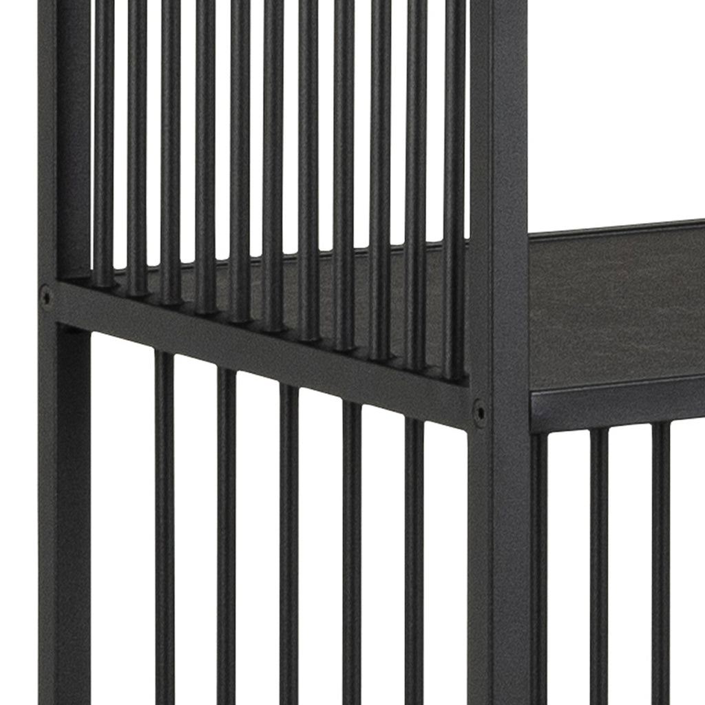 Sylvester Bookcase with 5 Shelves in Black