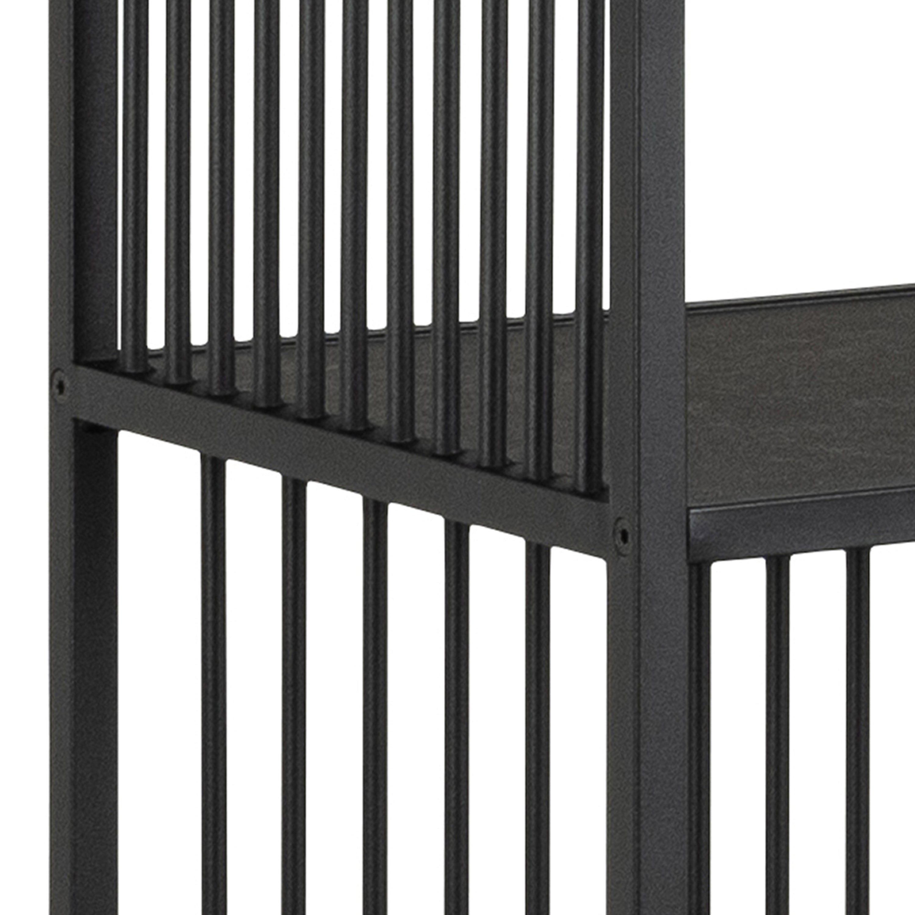 Sylvester Bookcase with 5 Shelves in Black