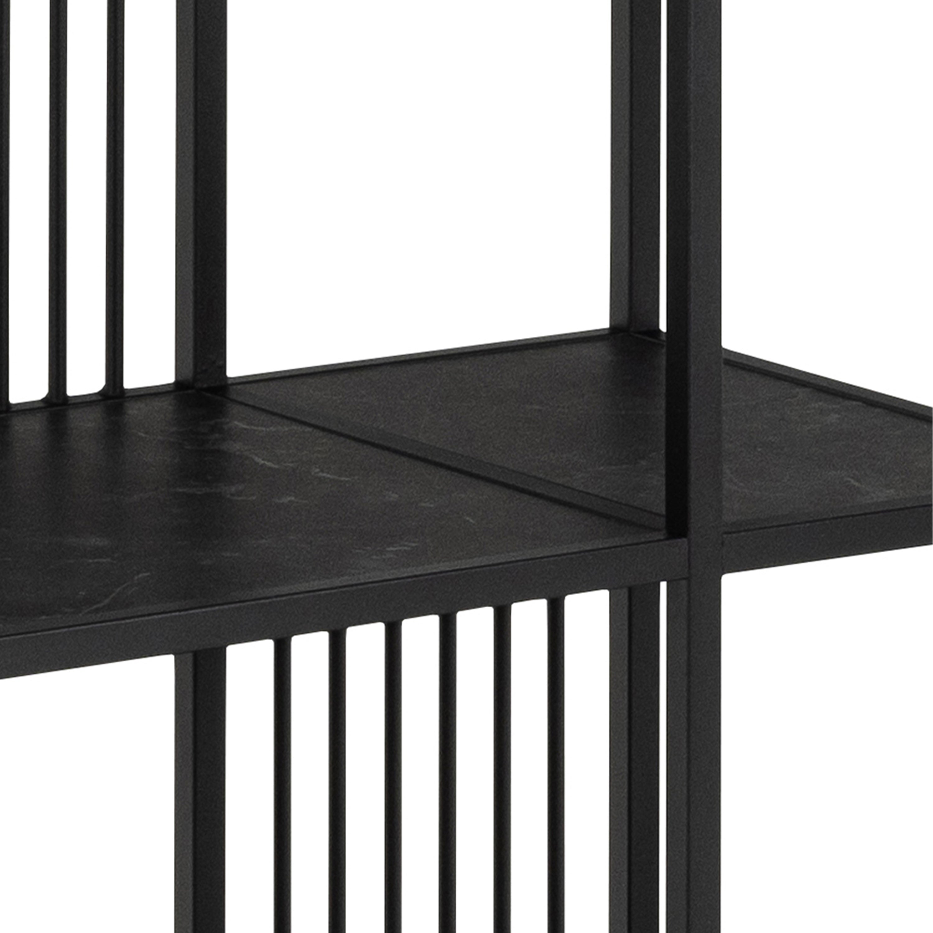 Sylvester Bookcase with 5 Shelves in Black