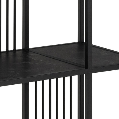 Sylvester Bookcase with 5 Shelves in Black
