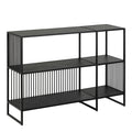 Sylvester Bookcase with 2 Shelves in Black