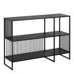 Sylvester Bookcase with 2 Shelves in Black