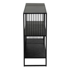 Sylvester Bookcase with 2 Shelves in Black