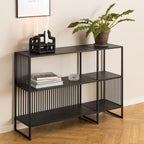 Sylvester Bookcase with 2 Shelves in Black