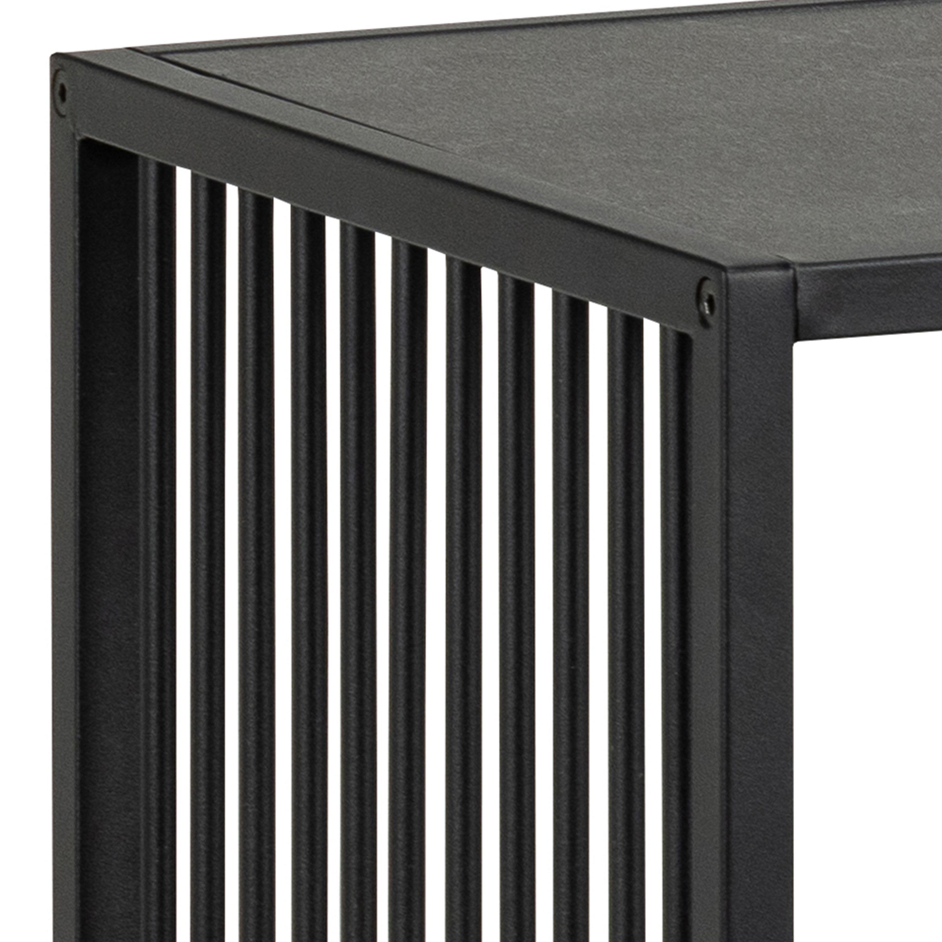 Sylvester Bookcase with 2 Shelves in Black