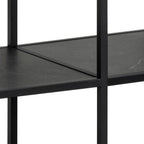 Sylvester Bookcase with 2 Shelves in Black