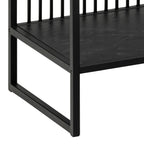 Sylvester Bookcase with 2 Shelves in Black