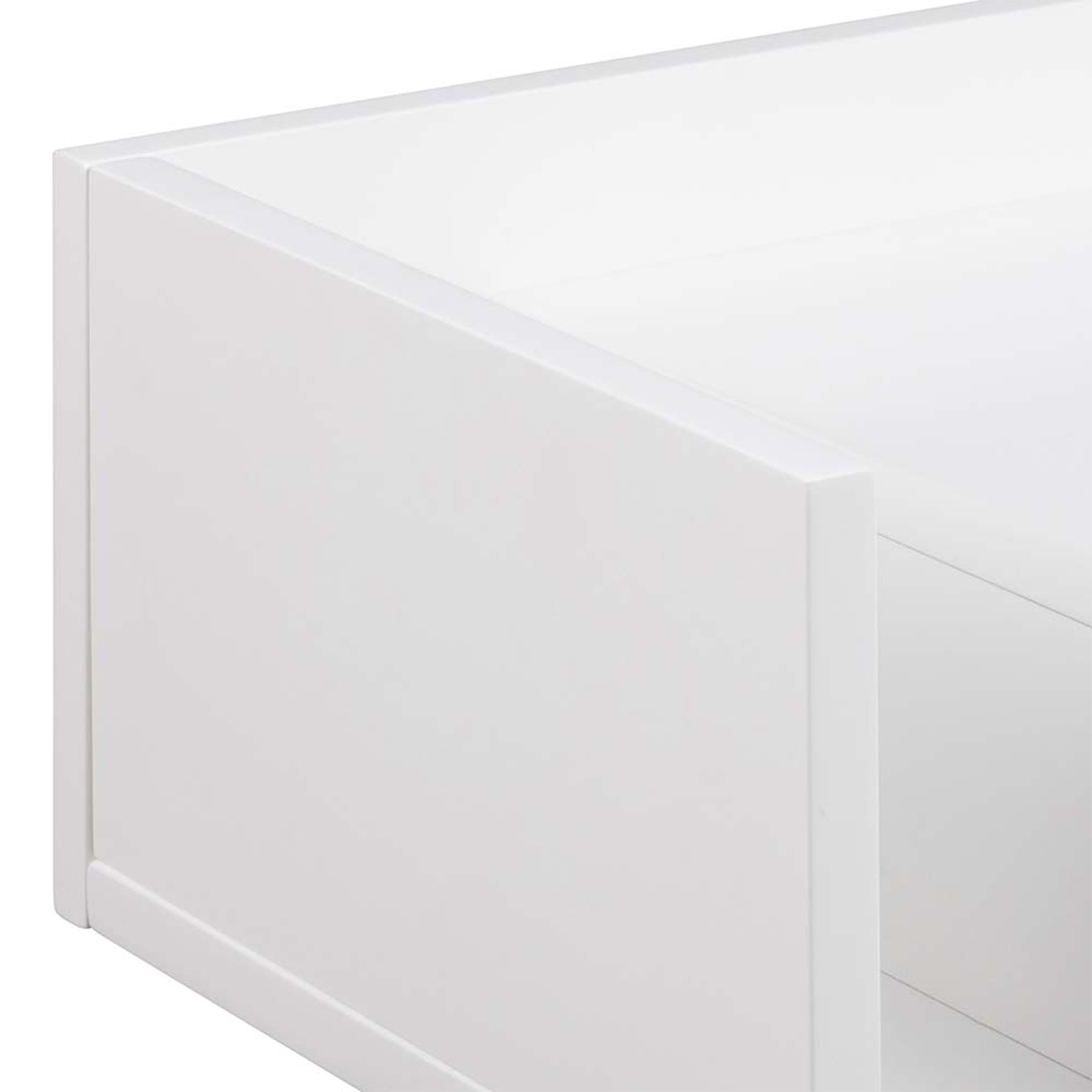 Ashlan 1 Drawer Wall Mounted Square Bedside Table in White