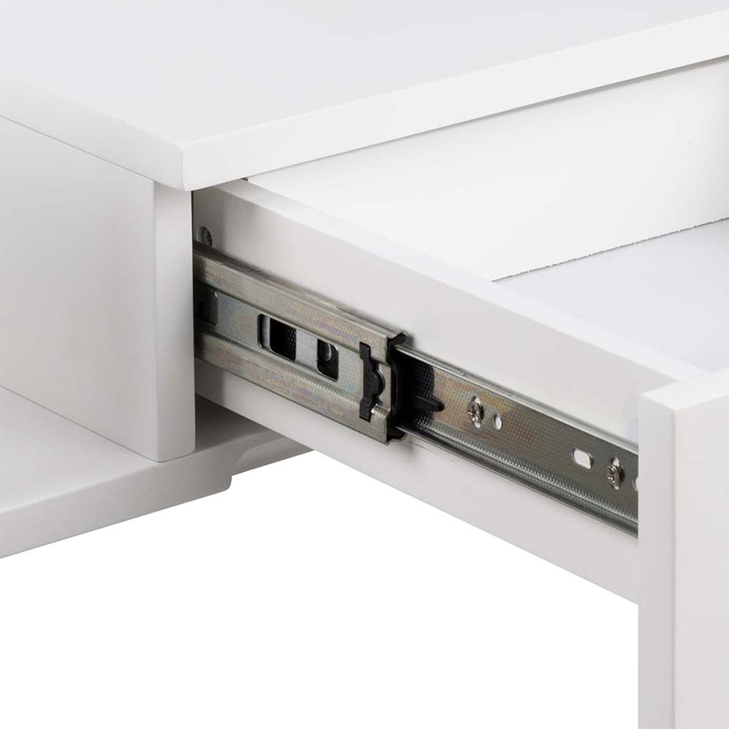 Ashlan 1 Drawer Wall Mounted Square Bedside Table in White