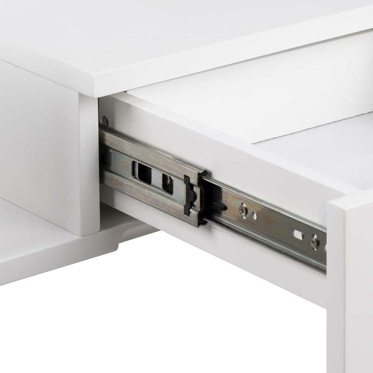 Ashlan 1 Drawer Wall Mounted Square Bedside Table in White