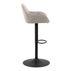 Bridget Swivel Bar Stool with Height Adjustable Function in Monza Beige Set of 2