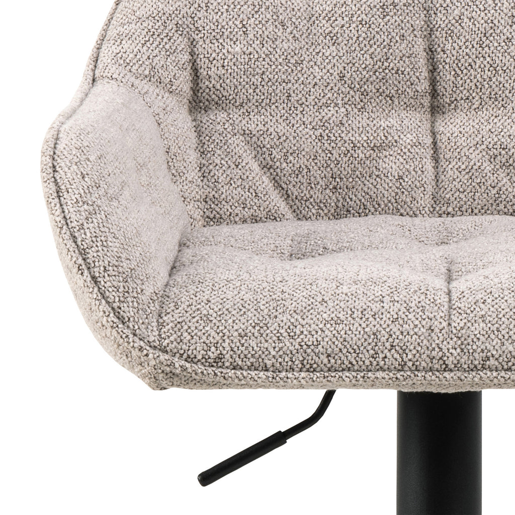 Bridget Swivel Bar Stool with Height Adjustable Function in Monza Beige Set of 2