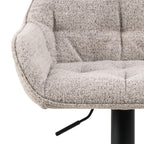 Bridget Swivel Bar Stool with Height Adjustable Function in Monza Beige Set of 2